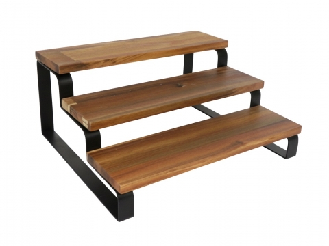 3 tier acacia shelf organizer
